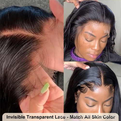 Vendor HD Transparent Swiss Lace Front Wig Human Hair 360 Lace Frontal Wig Straight Glueless Brazilian 100% Virgin Full Lace Wig